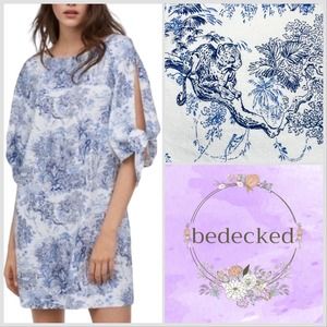 H&M toile linen dress size 4